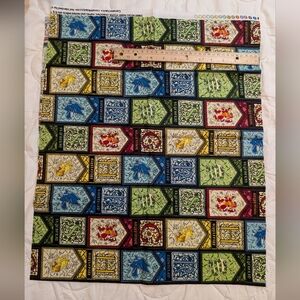 Harry Potter Fabric Hogwarts Stained Glass -HALF YARD -100% Cotton
